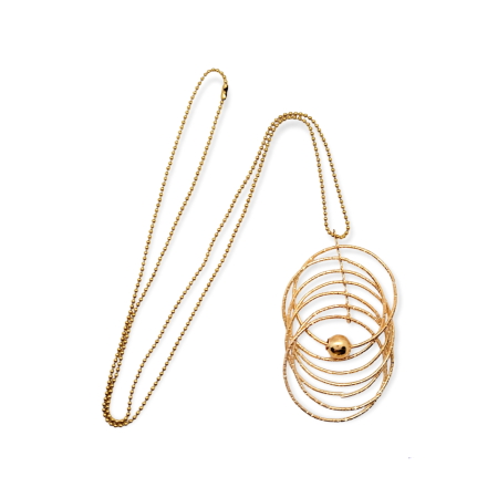 NECKLACE GOLD WITH 6CIRCLES